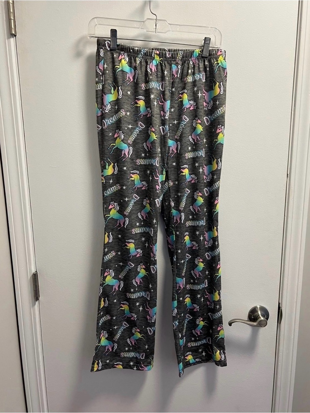 *Justice Gray Unicorn Rainbow Print Pajama Bottoms